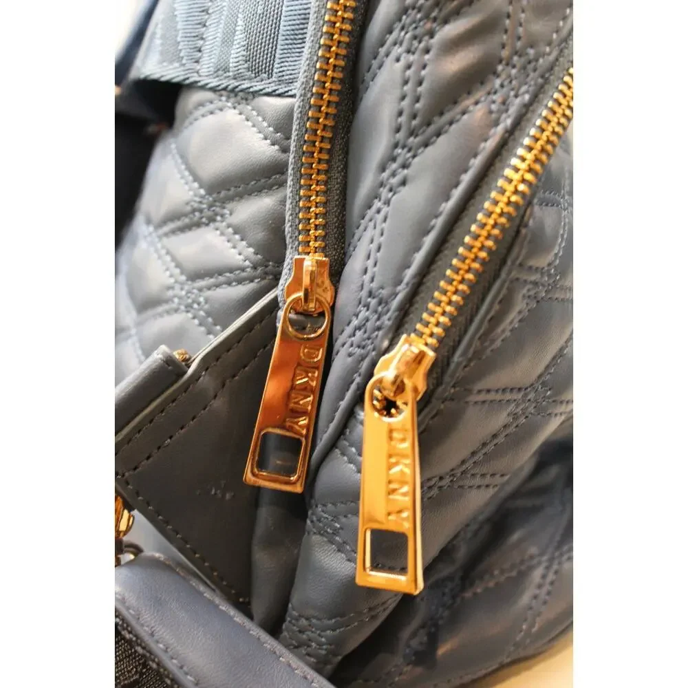 DKNY Zip Backpack Purse Blue Allure 14